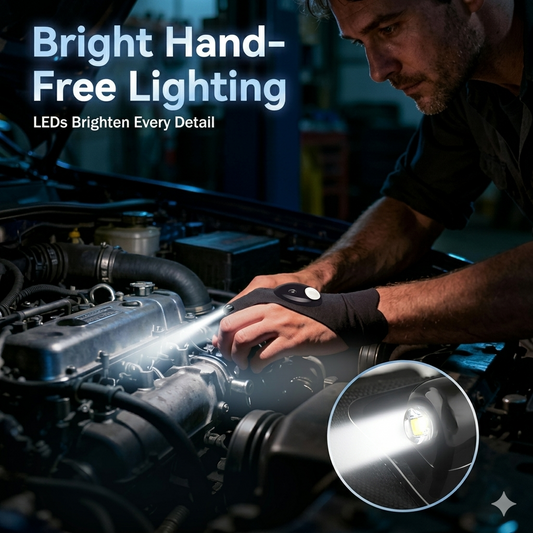 LED Flashlight Gloves (Pack of 2)